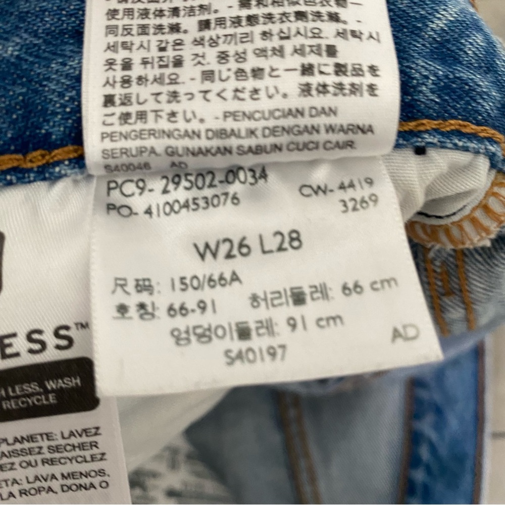 Levi’s 501 distressed blue jeans skinny 26 - Picture 6 of 10